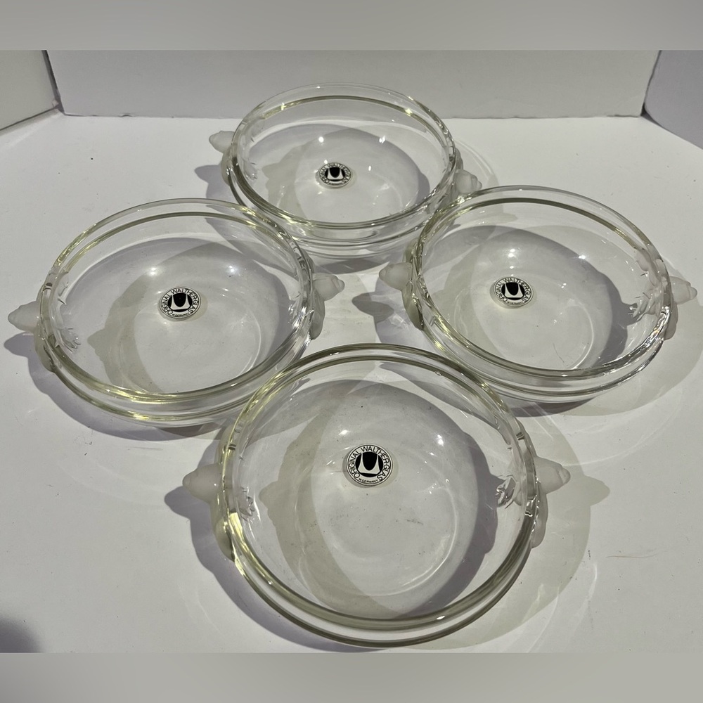 Set of Four Walther Glas Clear Glass Dessert Bowls